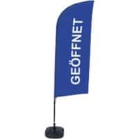 SHOWDOWN Open Wind shape Beach Flag Blue 330 x 89 cm Single Aluminium