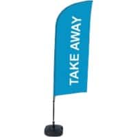 SHOWDOWN Take Away Wind shape Beach Flag Blue 330 x 89 cm Single Aluminium