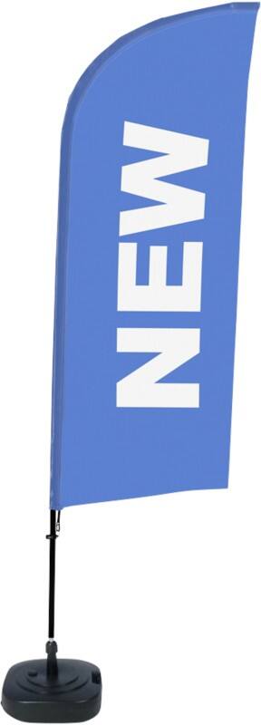 SHOWDOWN New Wind shape Beach Flag Base Included 330 x 89 cm Single Sided Aluminium