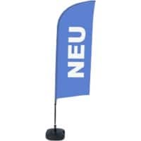 SHOWDOWN New Wind shape Beach Flag Blue 330 x 89 cm Single Aluminium