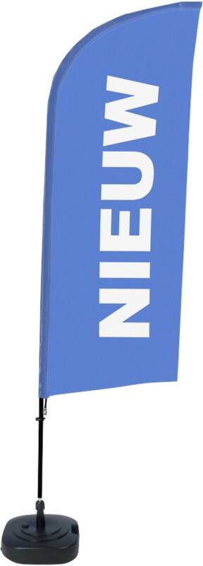 SHOWDOWN New Wind shape Beach Flag Base Included 330 x 89 cm Single Sided Aluminium