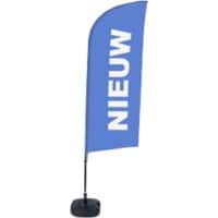 SHOWDOWN New Wind shape Beach Flag Base Included 330 x 89 cm Single Sided Aluminium