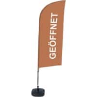 SHOWDOWN Open Wind shape Beach Flag Base Included 330 x 89 cm Single Sided Aluminium