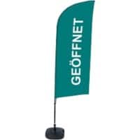 SHOWDOWN Open Wind shape Beach Flag Green 330 x 89 cm Single Aluminium