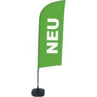 SHOWDOWN New Wind shape Beach Flag Green 330 x 89 cm Single Aluminium