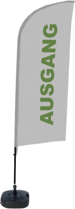 SHOWDOWN Exit Wind shape Beach Flag Base Included 330 x 89 cm Single Sided Aluminium