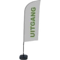 SHOWDOWN Exit Wind shape Beach Flag Grey 330 x 89 cm Single Aluminium