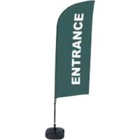 SHOWDOWN Entrance Wind shape Beach Flag Grey 330 x 89 cm Single Aluminium