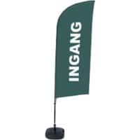 SHOWDOWN Entrance Wind shape Beach Flag Base Included 330 x 89 cm Single Sided Aluminium