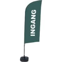 SHOWDOWN Entrance Wind shape Beach Flag Grey 330 x 89 cm Single Aluminium