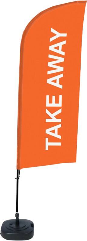 SHOWDOWN Take Away Wind shape Beach Flag Base Included 330 x 89 cm Single Sided Aluminium