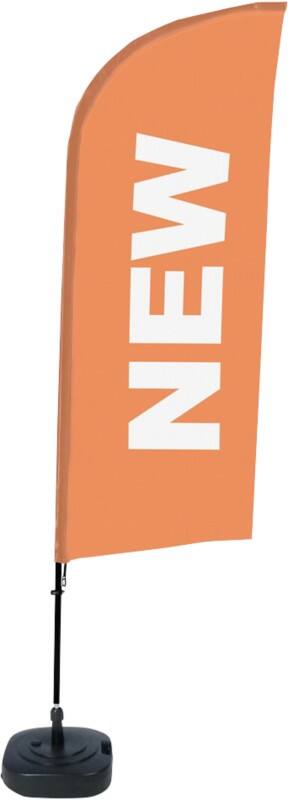 SHOWDOWN New Wind shape Beach Flag Base Included 330 x 89 cm Single Sided Aluminium