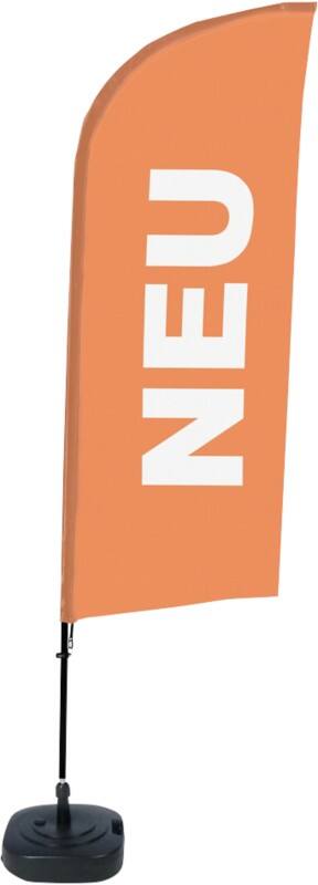 SHOWDOWN New Wind shape Beach Flag Base Included 330 x 89 cm Single Sided Aluminium