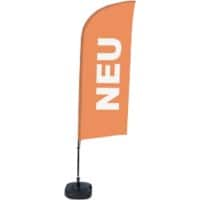 SHOWDOWN New Wind shape Beach Flag Orange 330 x 89 cm Single Aluminium