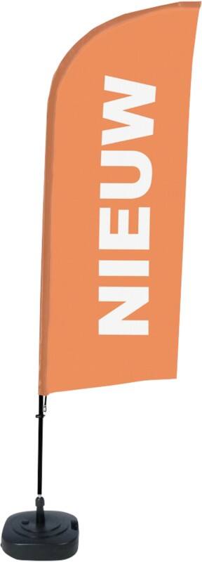 SHOWDOWN New Wind shape Beach Flag Base Included 330 x 89 cm Single Sided Aluminium