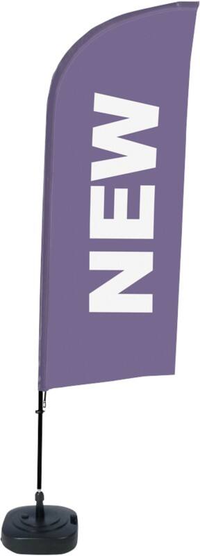 SHOWDOWN New Wind shape Beach Flag Base Included 330 x 89 cm Single Sided Aluminium