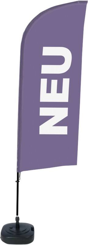 SHOWDOWN New Wind shape Beach Flag Base Included 330 x 89 cm Single Sided Aluminium