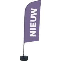 SHOWDOWN New Wind shape Beach Flag Base Included 330 x 89 cm Single Sided Aluminium