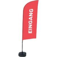 SHOWDOWN Entrance Wind shape Beach Flag Red 330 x 89 cm Single Aluminium