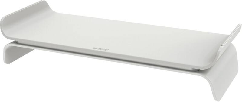 Leitz Ergo Height Adjustable Monitor Stand 6504 Up to 27” 483 x 209 x 112 mm Light Grey