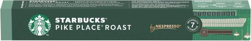 Starbucks by Nespresso Pike Place Roast Coffee Capsules Pike Place Roast Intensity 7 Medium Arabica 57 g Pack of 10
