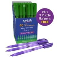 swäsh Ballpoint Pen Medium Green 0.45 mm Pack of 43