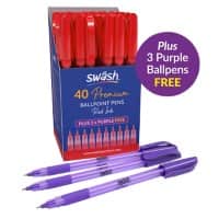 swäsh Triangular Ballpoint Pen Red Medium Ballpoint Pack of 43