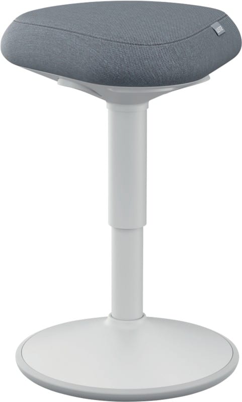 Leitz Ergo Active Sitting Stool 6544 With Adjustable Comfort Seat 47 - 64 cm Up to 110 kg Light Grey