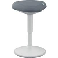 Leitz Ergo Active Sitting Stool 6544 With Adjustable Comfort Seat 47 - 64 cm Up to 110 kg Light Grey