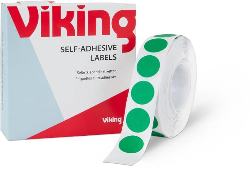 Viking Marking Dots Adhesive Green Pack of 1280
