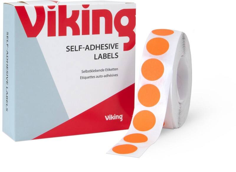 Viking Marking Dots Adhesive Orange Pack of 1280