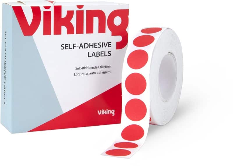 Viking Marking Dots Adhesive Red Pack of 1280