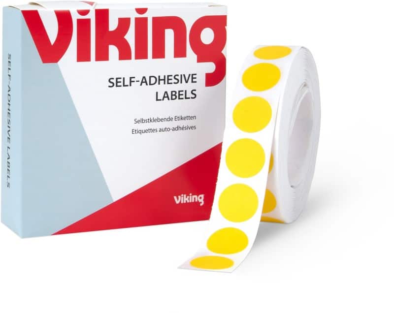 Viking Marking Dots Adhesive Yellow Pack of 1280