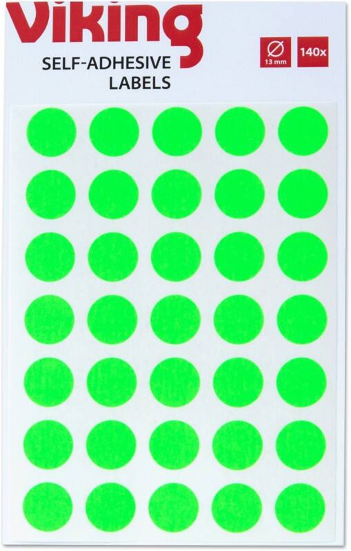 Viking Marking Dots Adhesive Green Pack of 140