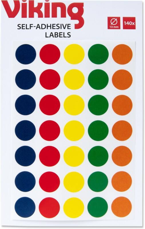 Viking Marking Dots Adhesive Assorted Pack of 140