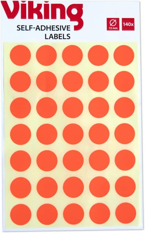 Viking Marking Dots Adhesive Red Pack of 140