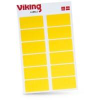 Viking Coloured Labels Adhesive Yellow 2.5 x 5 cm Pack of 320