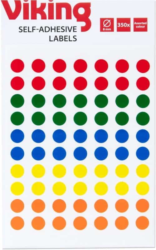 Viking Marking Dots Adhesive Assorted Pack of 350