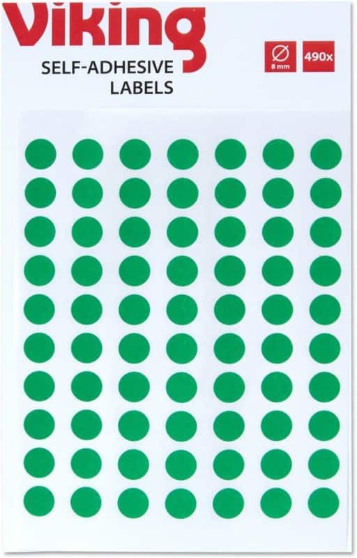 Viking Marking Dots Adhesive Green Pack of 490