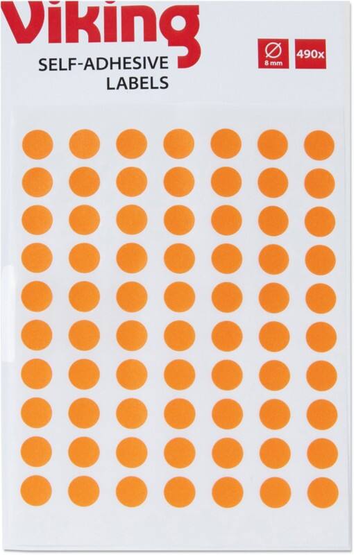 Viking Marking Dots Adhesive Orange Pack of 490