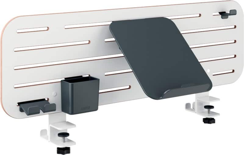 Leitz Ergo Pegboard Desk Organiser 6549 With Laptopholder Up to 15" White 80 x 25 x 8 cm