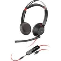 poly Blackwire Headset Over-the-head 3.5 mm Jack, USB, USB-C with Noise Cancellation and Microphone Stereo 5220