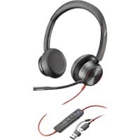 poly Blackwire Wired Headset Over-the-head USB-C, USB with Noise cancelling and Microphone  Stereo 8225