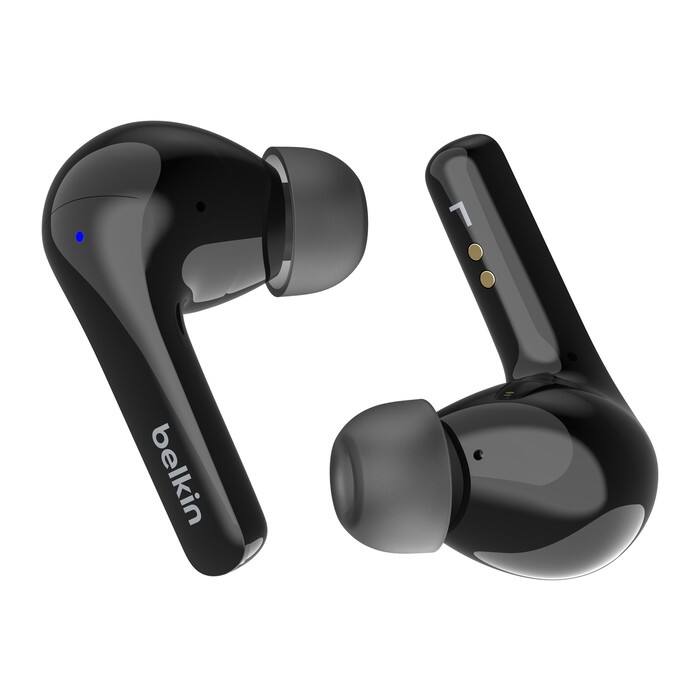 Belkin SoundForm Motion Earbuds Active Noise Cancelling Black