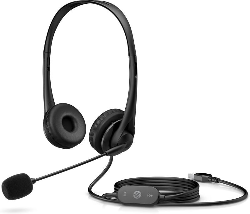 HP Stereo USB Headset G2 Headset Black