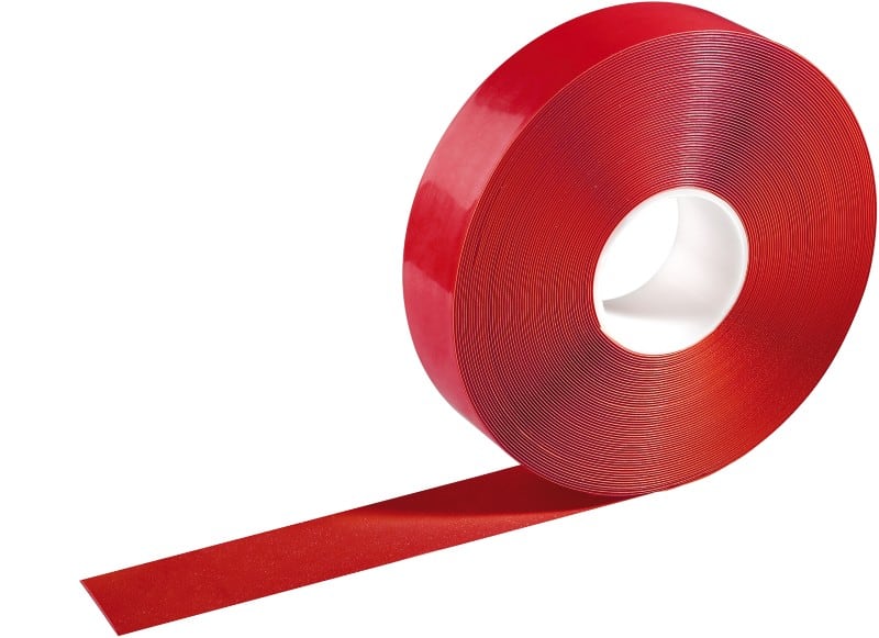 DURABLE Floor Marking Tape Red 50 mm (W) x 30 m (L) PVC (Polyvinyl Chloride)   
