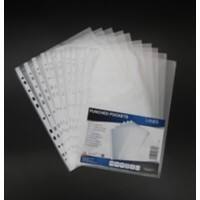 Punched Pockets Textured Transparent 50 microns PP (Polypropylene) Pack of 100 