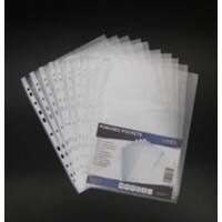 Punched Pockets  A4/A5 Textured Transparent 40 microns PP (Polypropylene)  Pack of 100 