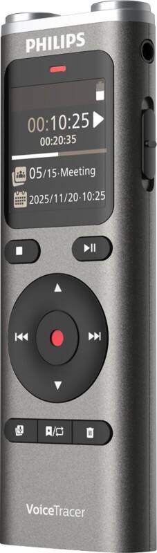 Philips Voice Tracer Digital Voice Recorder 8 GB DVT2025 Grey  