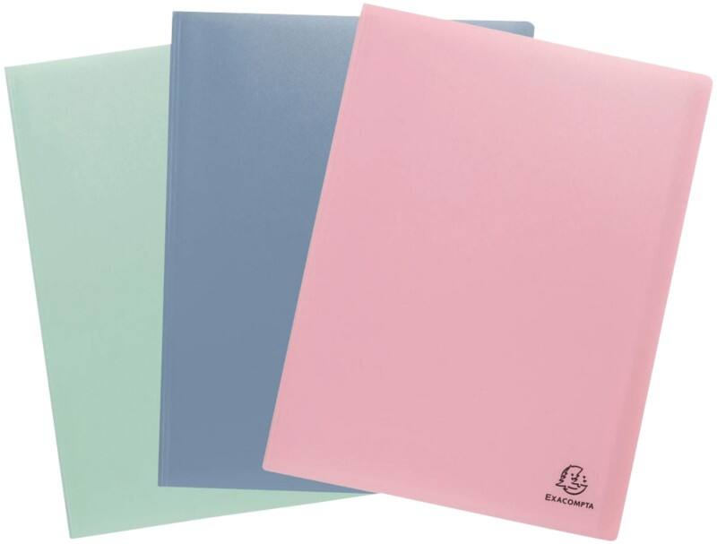 Exacompta AutentiK Display Book 40 Pockets A4 Assorted Pack of 3 